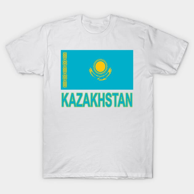 The Pride of Kazakhstan - Kazakhstani Flag Design T-Shirt by Naves